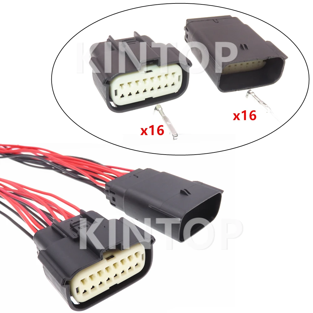 1 Set 16 Pins 33472-1740 33472-1606 Car Headlight Wiring Terminal Socket AC Assembly For Buick Ford 33472-1601 33482-1601