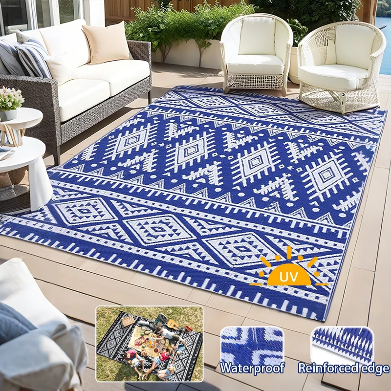 

Outdoor Terrace Carpet Waterproof Easy Cleaning Plastic Straw Rug for Deck Backyard Family Picnic Balcony Home Decoration Ковер