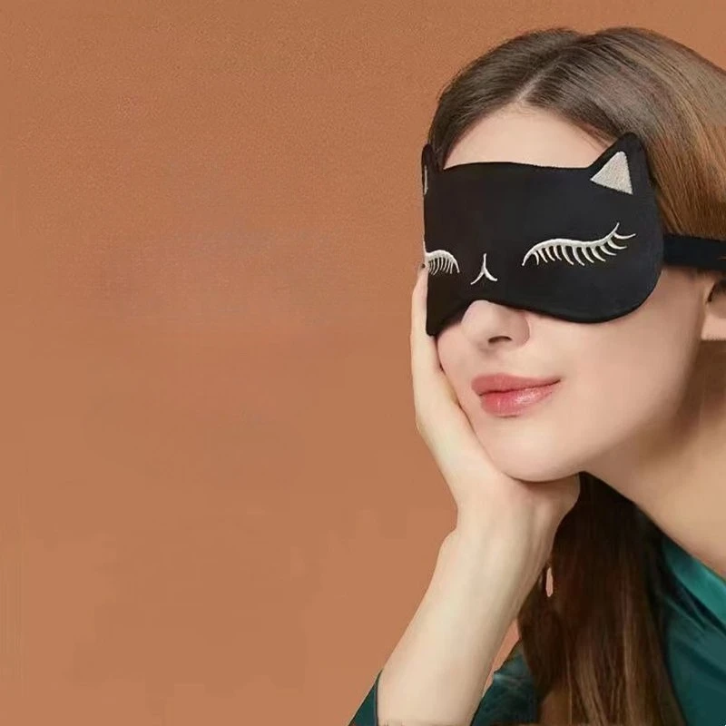 Schlaf-Augenmaske für Männer und Frauen – bequem, lindert Ermüdung der Augen, lichtblockierend, Nickerchen-Augenmaske, atmungsaktiv, verstellbar
