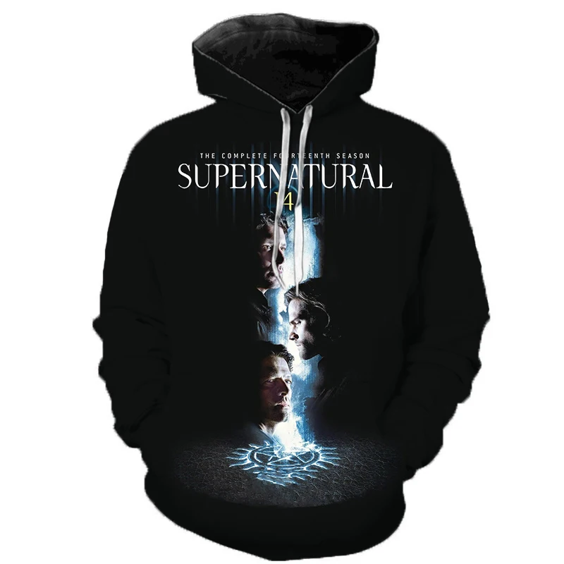 2023 NEW Supernatural 3D Print Hoodie Men Women Casual Streetwear Sweatshirt Supernatural Pullover Harajuku Oversize Hoodies