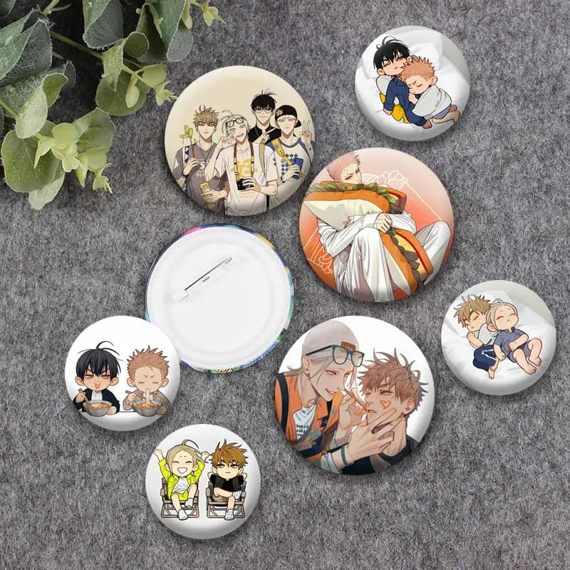 BL Anime 19 Days Badges Mo Guanshan He Tian Jian Yi Zhan Zhengxi Cartoon Brooch Handamde Button Pins for Bag Decor Souvenir Gift