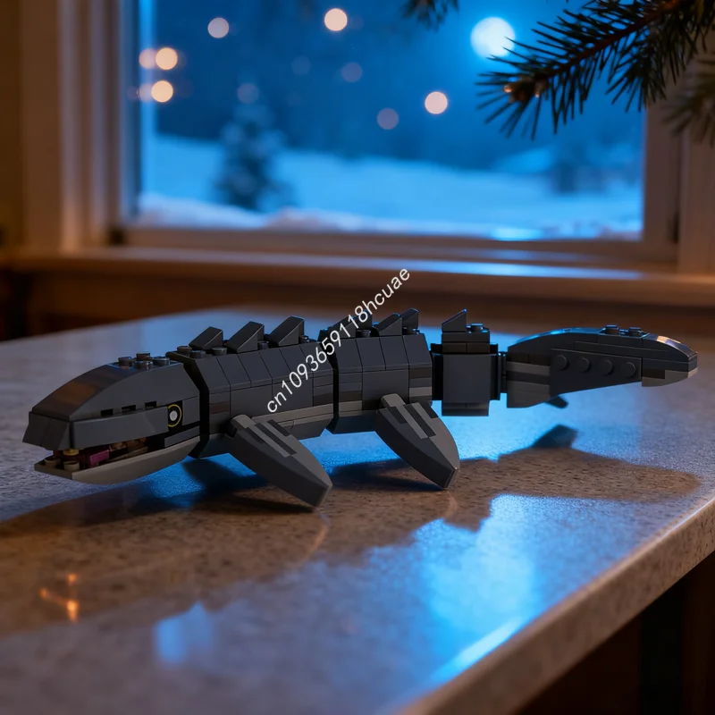 181 قطعة MOC Mosasaurus الجوراسي نموذج اللبنات العمارة هدية الكريسماس تجميع فكرة التعليم لعبة الطوب عيد ميلاد الاطفال #1