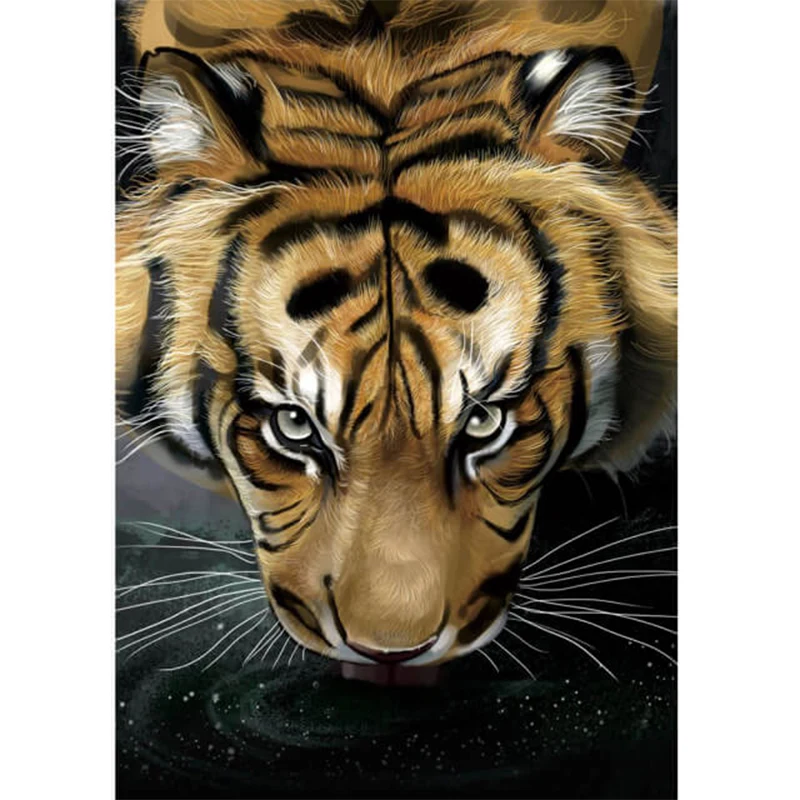 Puzzle décompressé en bois, tigre féroce, Animal, pour adultes et enfants, joli Dragon, Puzzle de haute qualité, Twister cérébral, jouets de fête en famille