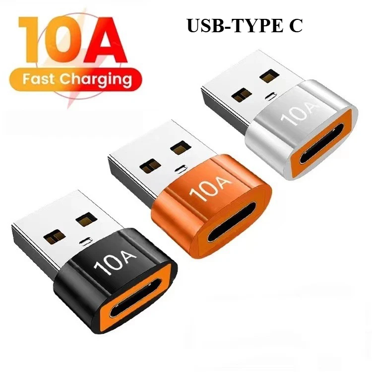 10A USB3.0 to Type C Adapter Fast Charging Connector Type C Male to USB Female Converter OTG for Laptop Xiaomi Samsung USB-C otg