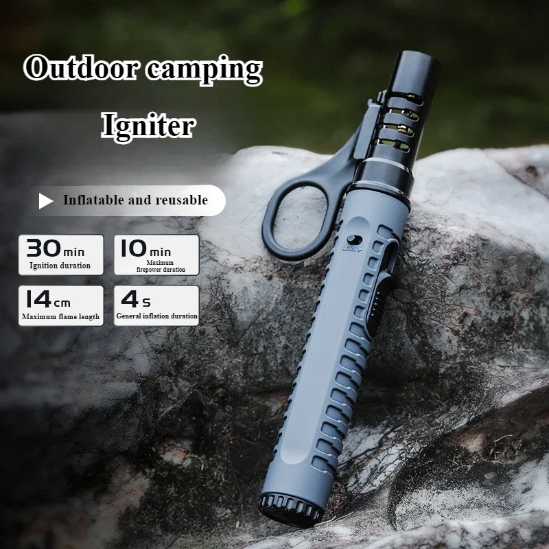 Hot 1300° Outdoor Camping Ignition Portable Lighting Gun Stove Accessories Camping Barbecue Flamethrower Inflatable Igniter