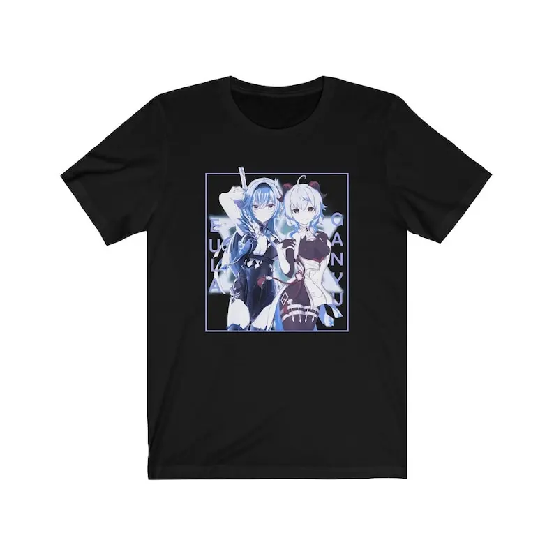 Ganyu Eula Genshin Impact Aesthetic Anime Unisex Jersey Short Sleeve Tee