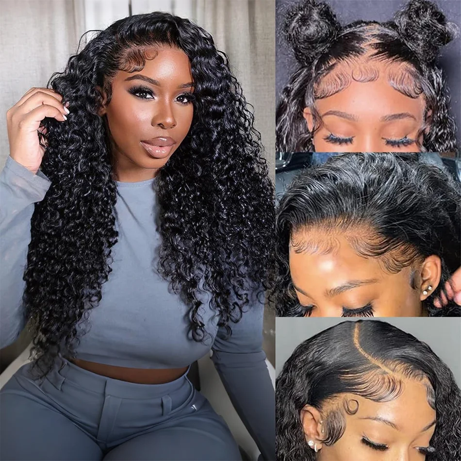 

30Inch Deep Wave 13x4 Hd Lace Frontal Wigs Human Hair 13x4 Lace Front Wig Curly Human Hair Wigs Black Curly Wig for Women