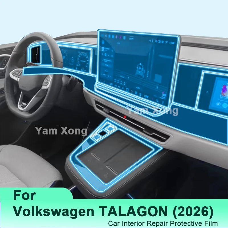 Protective FilmFor Volkswagen TALAGON (2026) Car Interior Touch Screen Dashboard Control Panel Cover Anti-Scratch Sticker