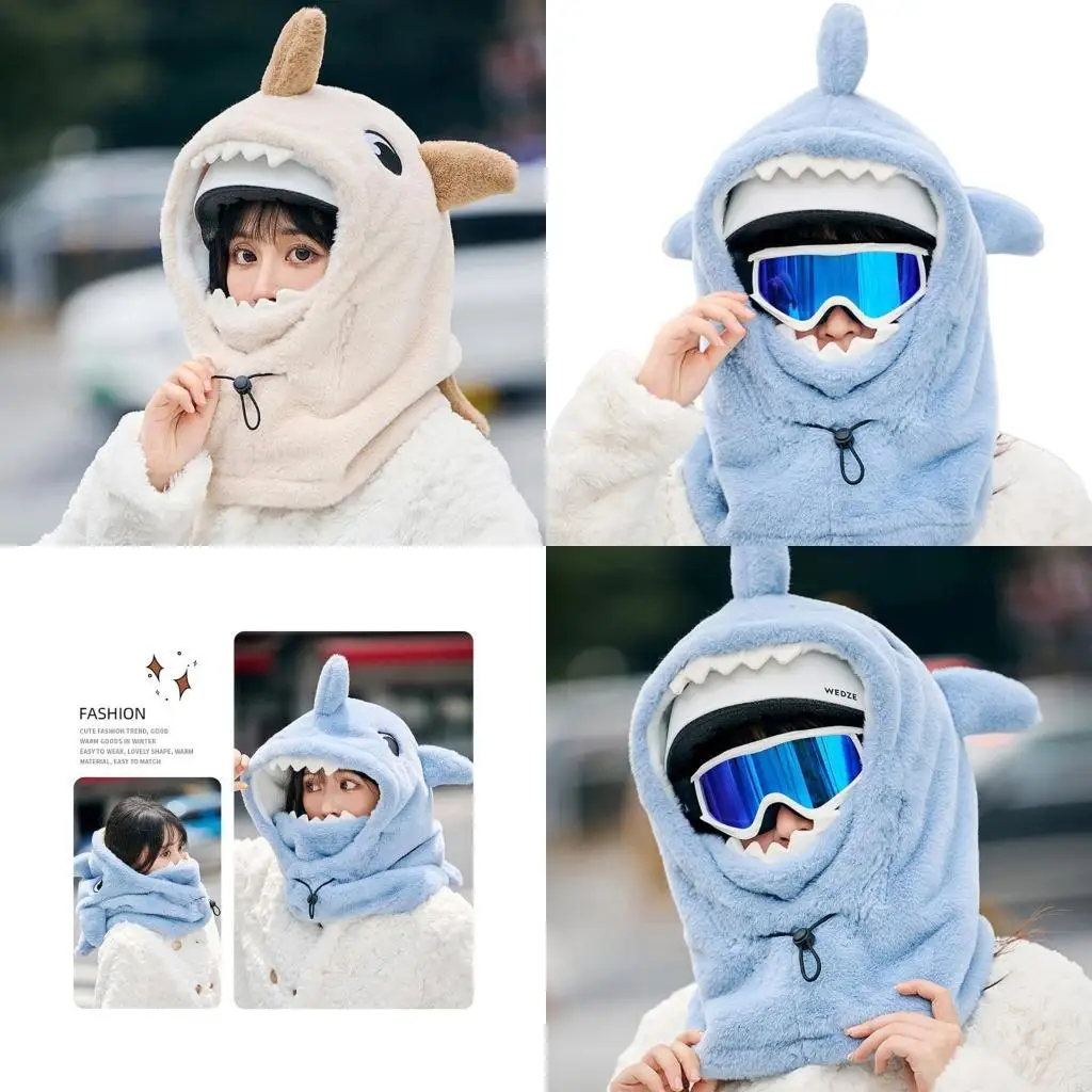 

L5YA Shark Themed Ski Helmets Cover Pulver Mask Headwear для мужчин и женщин зима на открытом воздухе