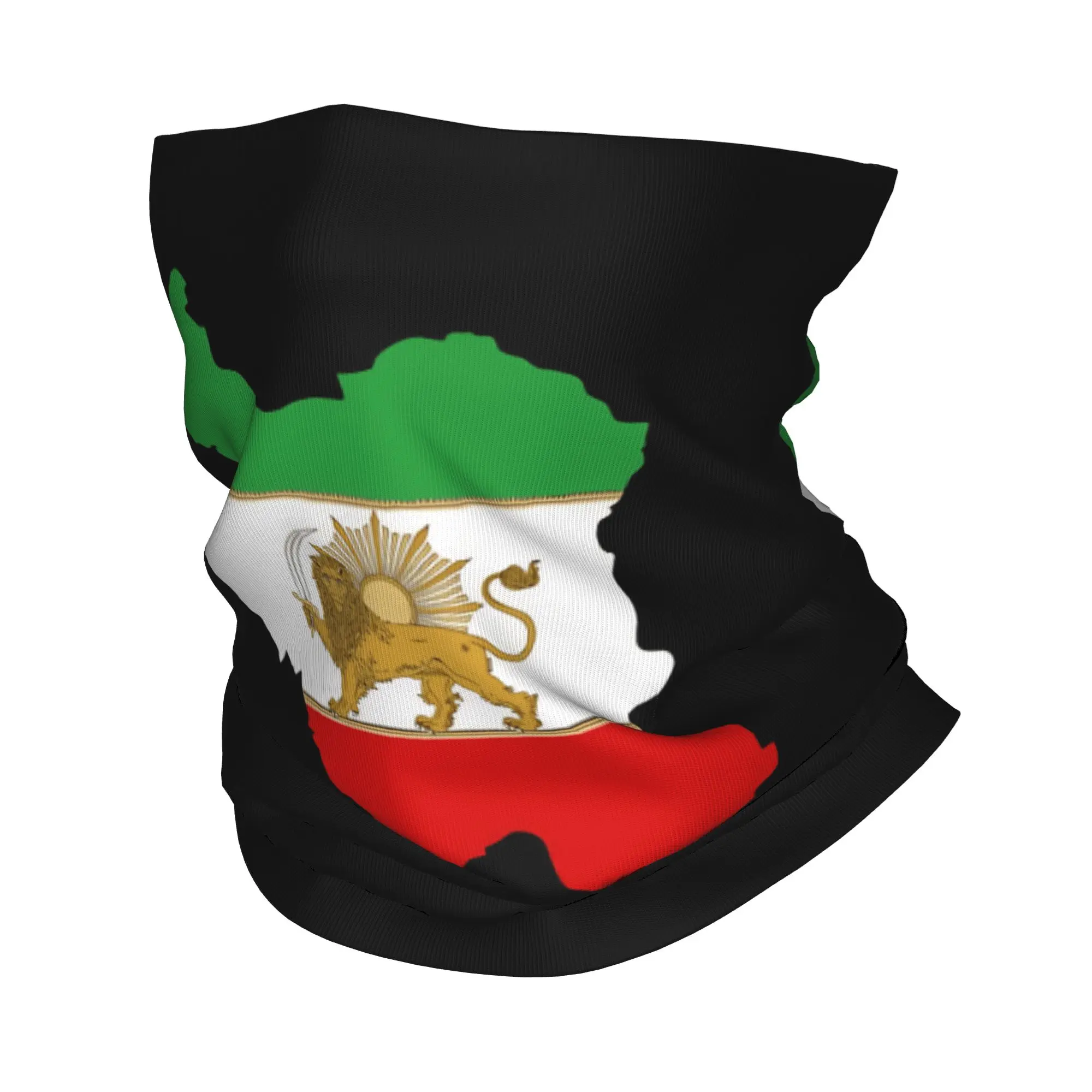 Flag of Lion Iran Bandana  Funny Cycling Mask Hunting Fishing UV Protection Balaclava Pattern Soft Warm Face Cover Mask
