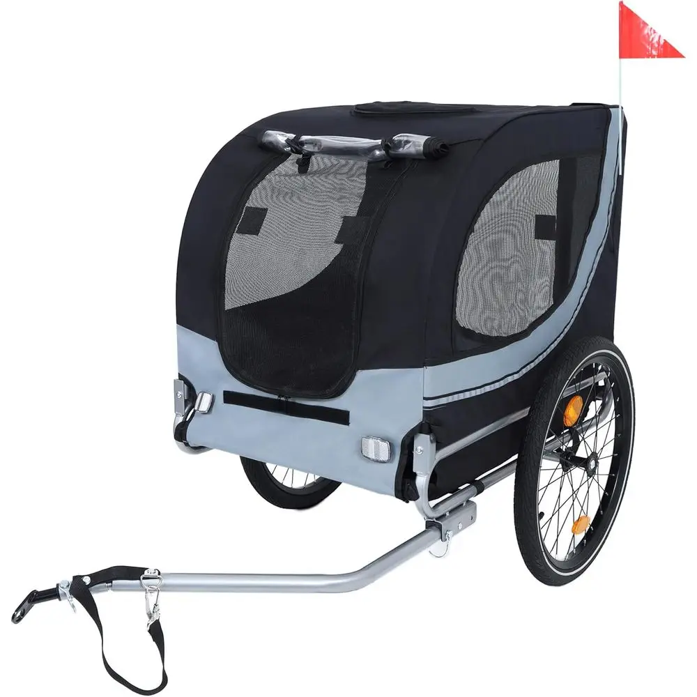 Rugged All-Terrain Dog Bike Trailer for Outdoor Adventures and Travel