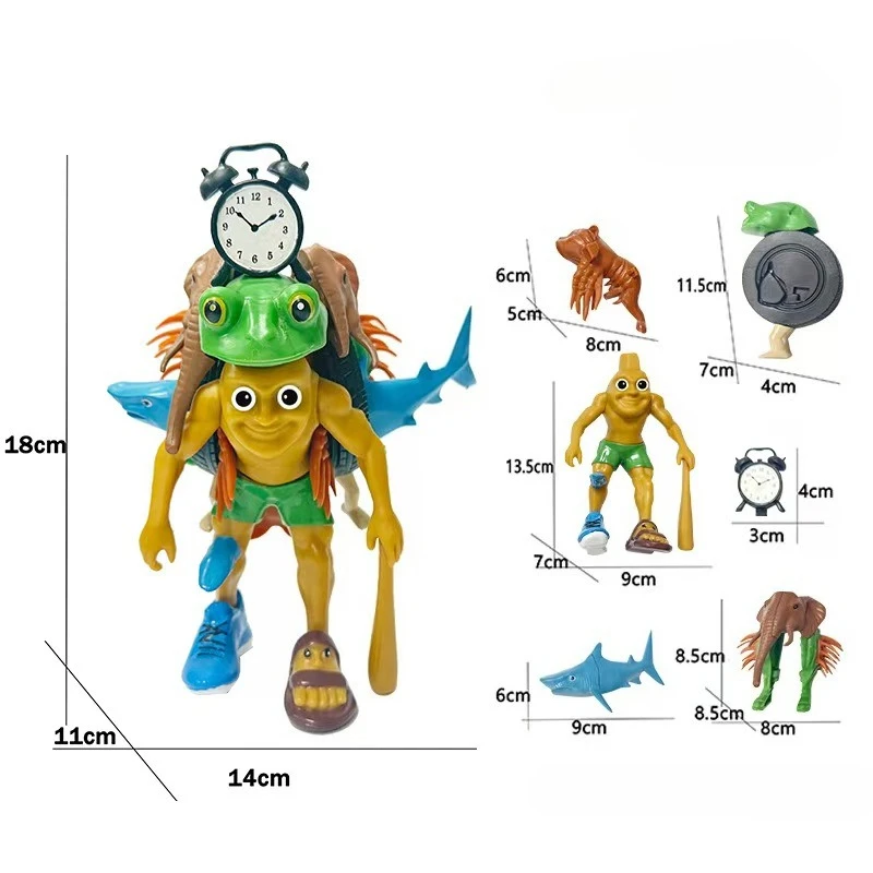 Tung Tung Tung Sahur, Lot de 8 figurines italiennes imprimées en 3D Tung Tung Tung Sahur, Lot de 8 figurines italiennes imprimées en 3D