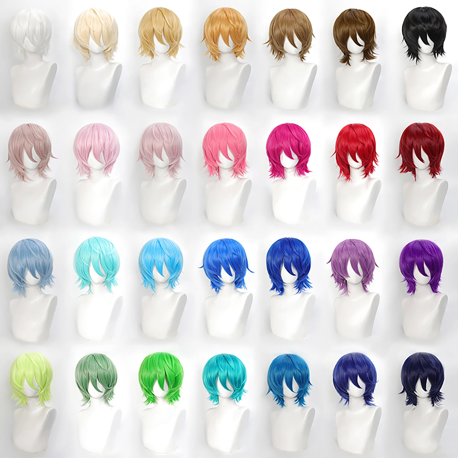 

with Air Bangs Heat Resistance Shoulder Length Curled 14inch Wigs for Daily Use Cosplay for Women Short Wavy Bob Synthetic Wig