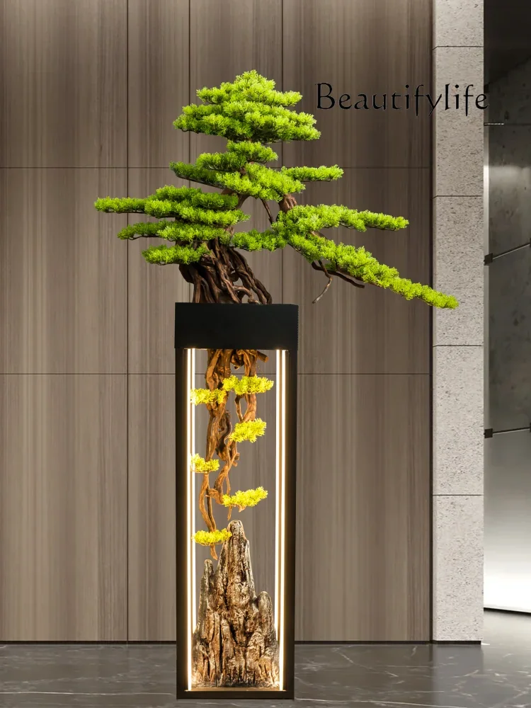 Simulation Home Welcome Pine Welcome Green Plant Living Room Fake Trees Floor Hotel Large Decoration
