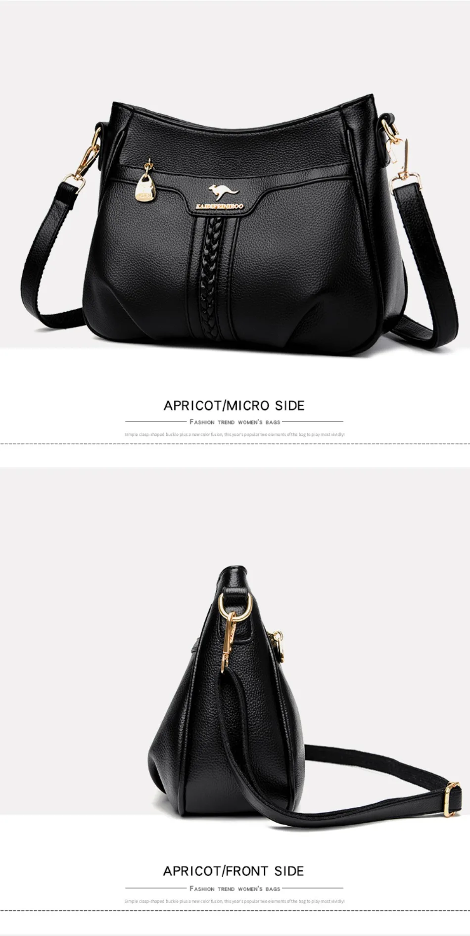 Genuine High Quality Soft Leather Women's Handbag Trend Designer Female Crossbody Bag Casual Shoulder Messenger Handbags 2024