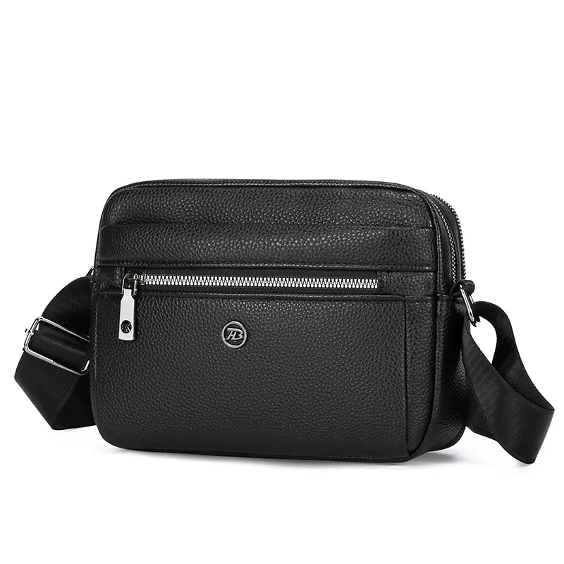 sacoche homme bolsos para hombre sling bag bags for man bolsa Men's solid color PU leather square shoulder bags crossbody bags