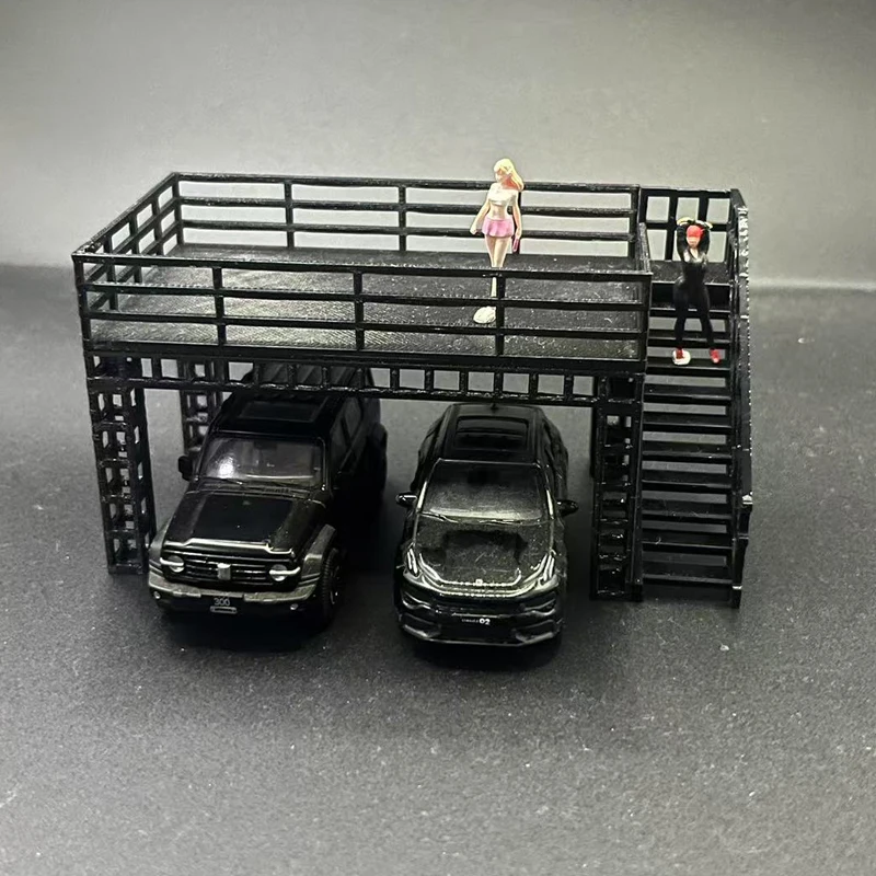 

Масштаб 1/64, диорама, стальная рама, стенд, модель, двухъярусная платформа, модель сцены, модель автомобиля, гараж, аксессуары для сцены