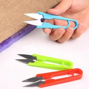 Small Scissors Household Small U-shaped Spring Thread Scissors Clothing Yarn Scissors Children's Paper Cuttings Scissor