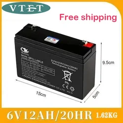 VTET 2024 Latest 6V5Ah 6V8Ah 6V10Ah 6V12Ah 12V5Ah 12V7Ah 12V12Ah High Quality Long Range Lead Acid Battery