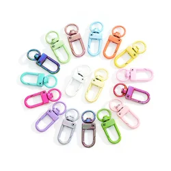 5pcs AB Color Snap Hook Buckles Lobster Claps For DIY Jewelry Making Dog Hooks Keychain Phone Chain Accessories