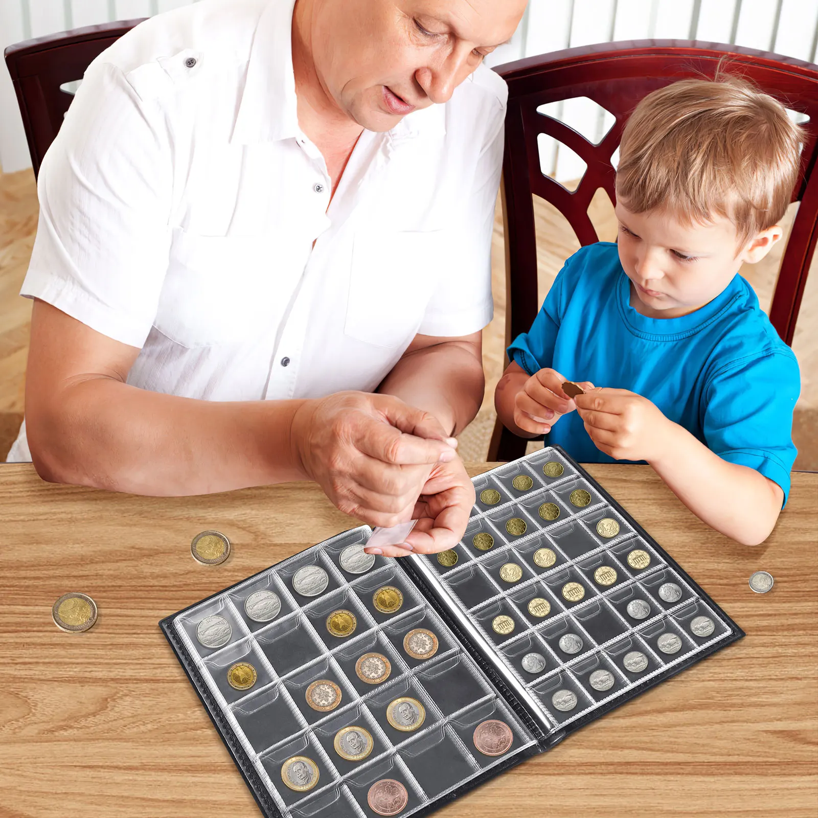 Collection Book for Collectors Transparent PVC Album Holders 250 Capacity 35mm 28mm Commemorative Souvenir