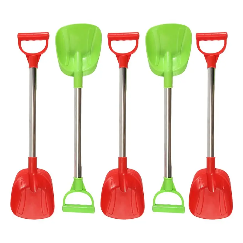ABTI-5PCS Kids Snow Shovel For Winter Square Small Digging Shovels With Plastic Scoop For Beach Driveway Car Garden