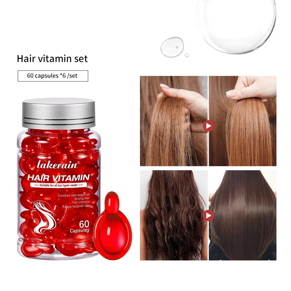 Soro de tratamento capilar e cápsulas de cuidados capilares, conforto, cuidados com os cabelos, óleo de vitamina, multifuncional, fortalecedor, suavização, líquido de cuidados capilares