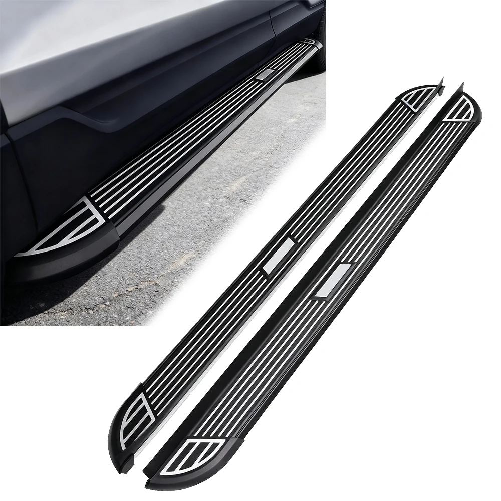 2 قطعة مناسبة لـ Rivian R1T 2021-2024 لوحات الجري الخطوات الجانبية Nerf Bar الألومنيوم (مع الأقواس) #1