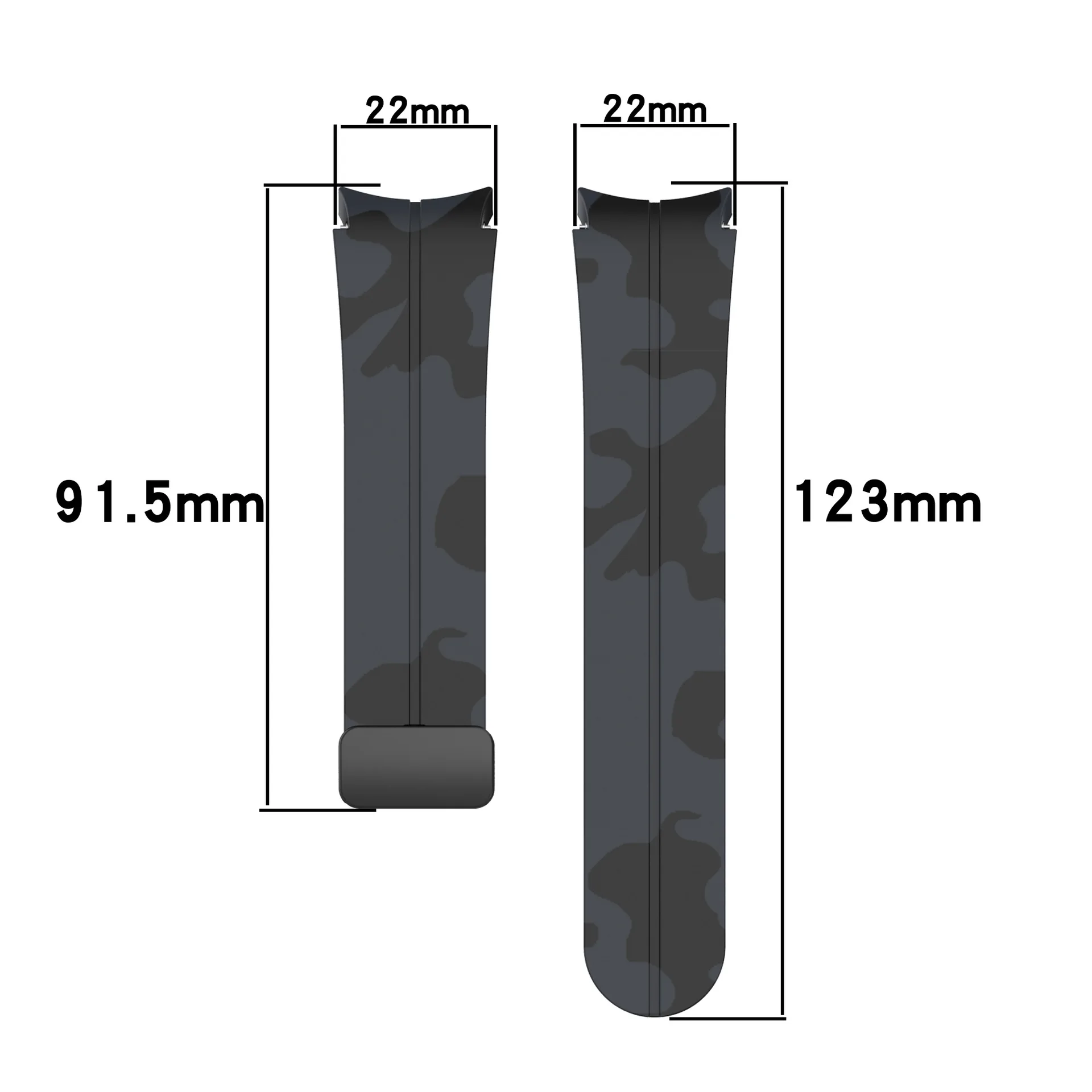 Camouflage Silicone Strap for Samsung Galaxy Watch 7 44mm 40mm 6 5 4/5 Pro 45mm Bracelet for Watch 6 Classic 47mm 43mm 46mm Band