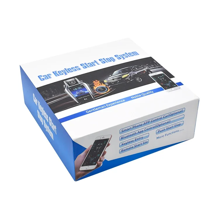 Nuevo control remoto LCD para coche, arranque remoto inteligente, parada, empuje pasivo, sistema de entrada sin llave inteligente, alarmas para coche