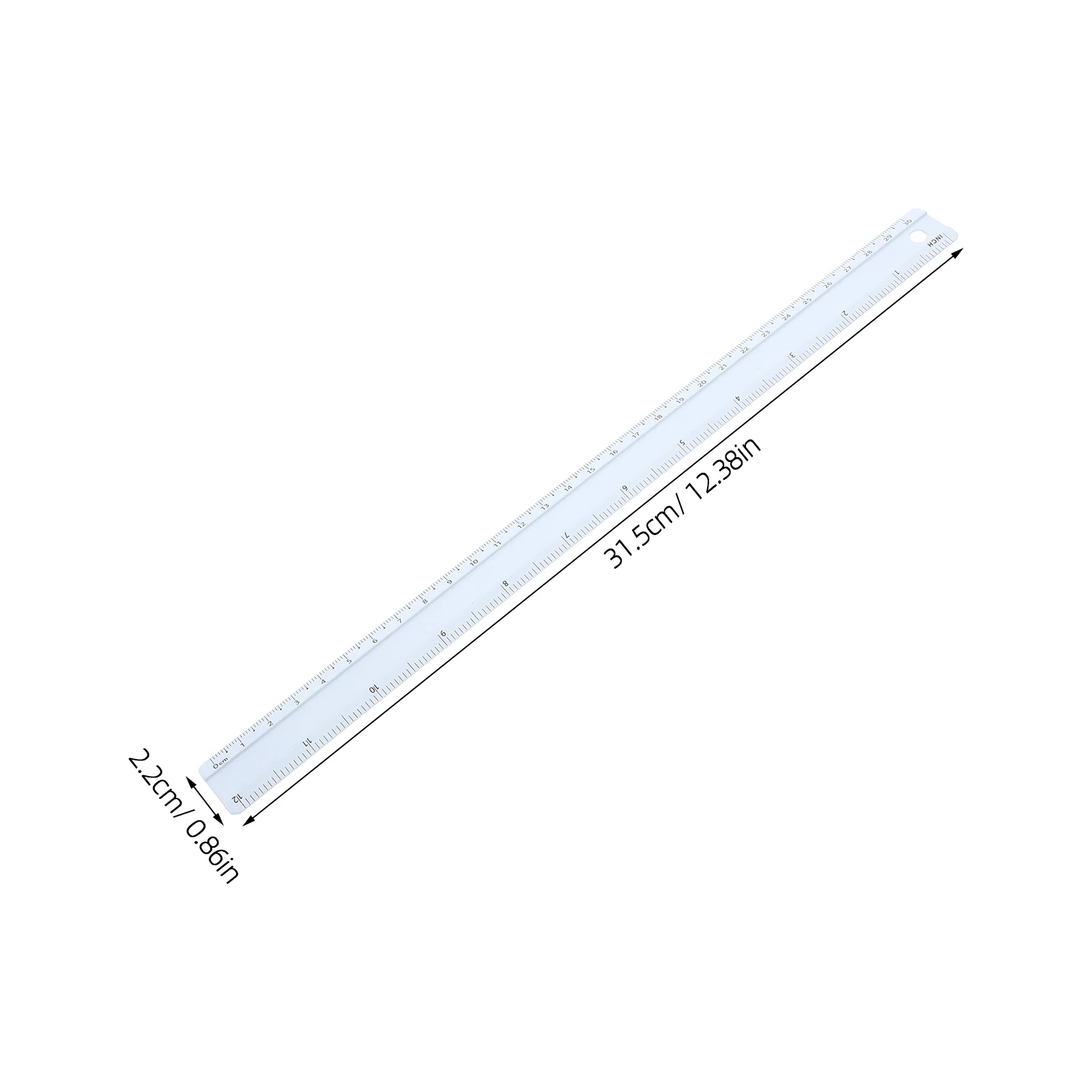 Aluminum Alloy Ruler Sky Clear Scale Measuring Tool Student Stationery Drawing Accessory Office Supply Multi Functional