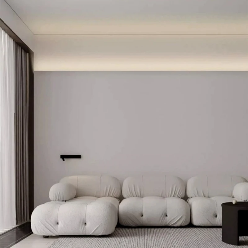 سقف مجاني LED الألومنيوم الشخصي غير مرئية بدون إطار قناة الجبس العلوي خط الزاوية مصباح الخصر الجدار غسالة الخلفية الخفيفة