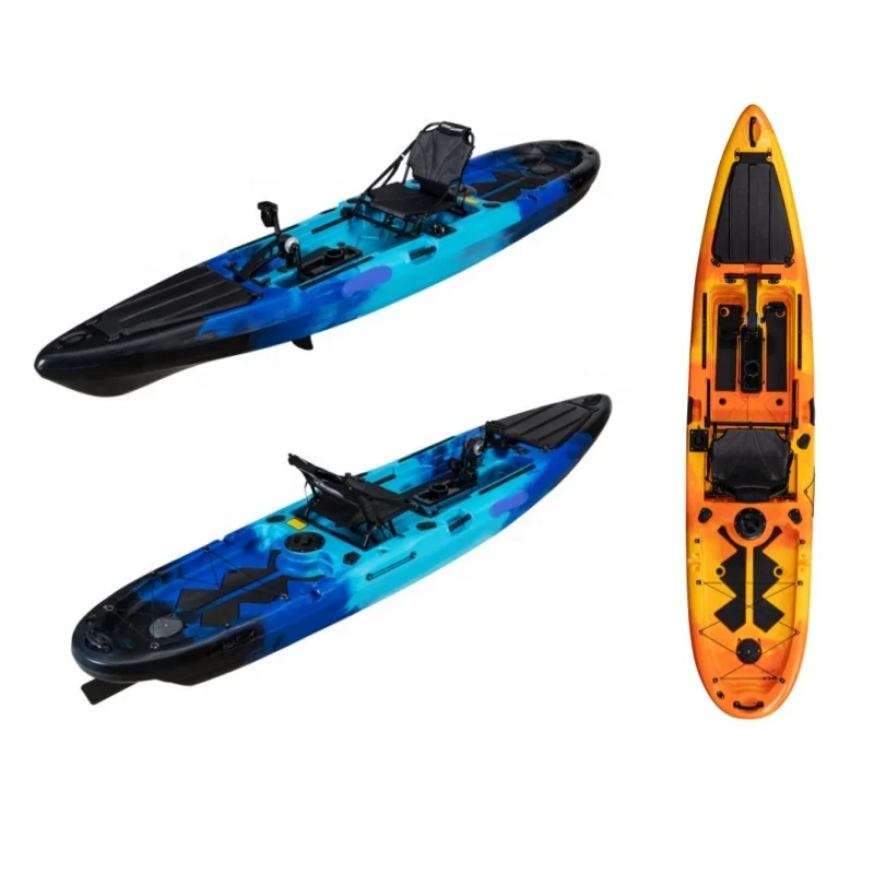 

LSF Classic 3.96 Meter Pedal Kayak Single Paddler Canoe Boat with HDPE Hull for River Usage