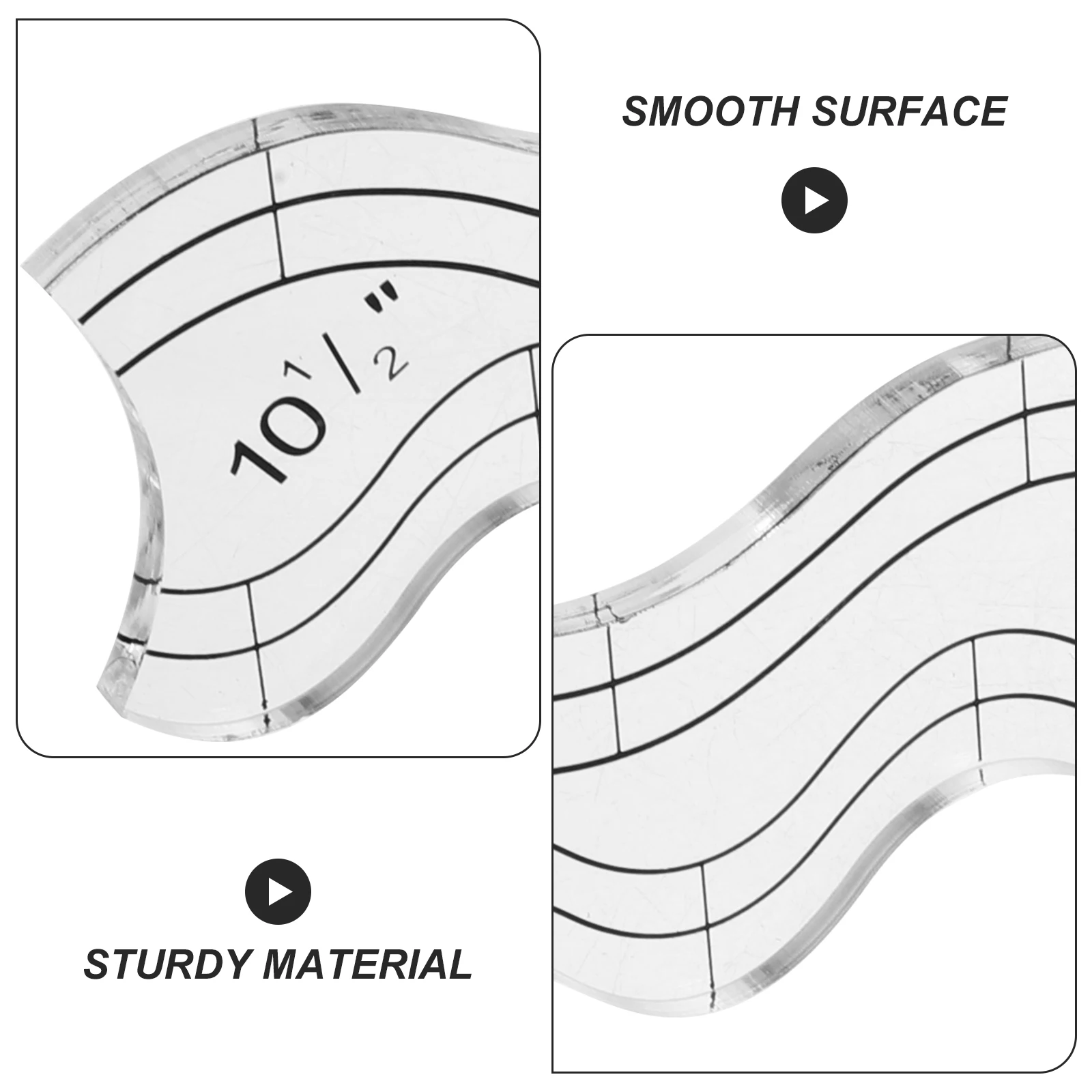 

Quilting Ruler Set Transparent Acrylic Templates Ripple Edge Sewing Tools Shaped Quilting Template For Crafting Versatile