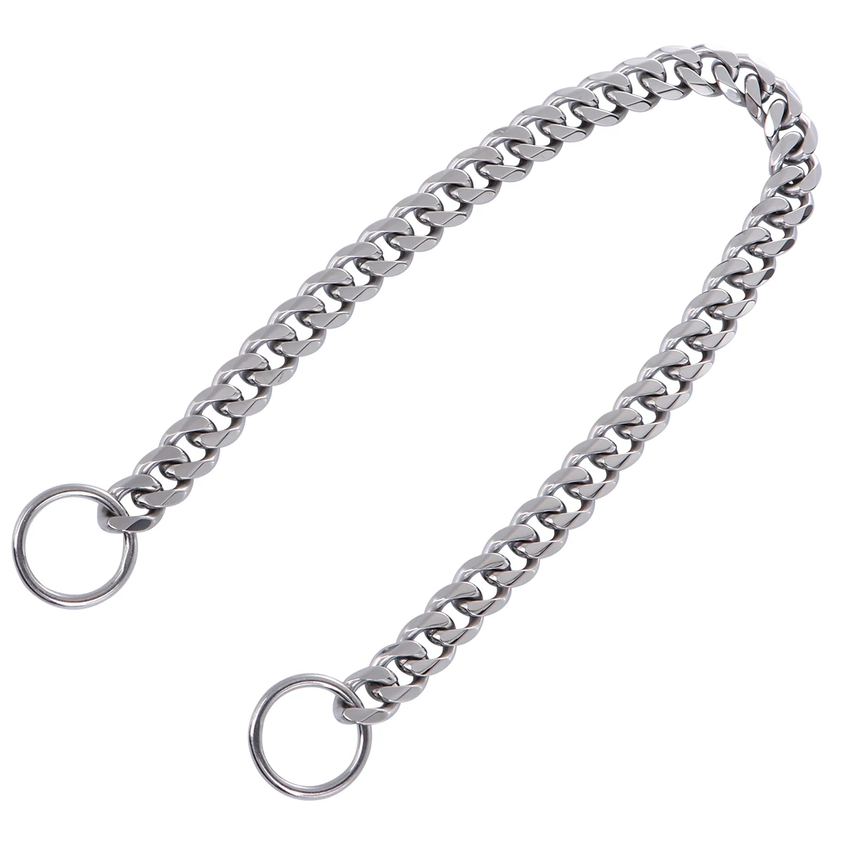 

24 Inch Explosion-proof Metal Necklace Stainless Steel Silver Dog Collar Pet Leash Durable Cable Strong Hauling Rope