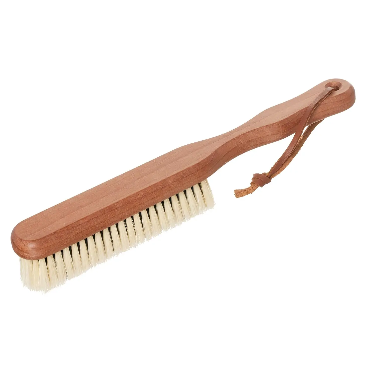 

Natural Pig Bristle Cashmere Brush with Oiled Pearwood Handle, 10-3/8 inches, Durable, Two Layers of Bristles