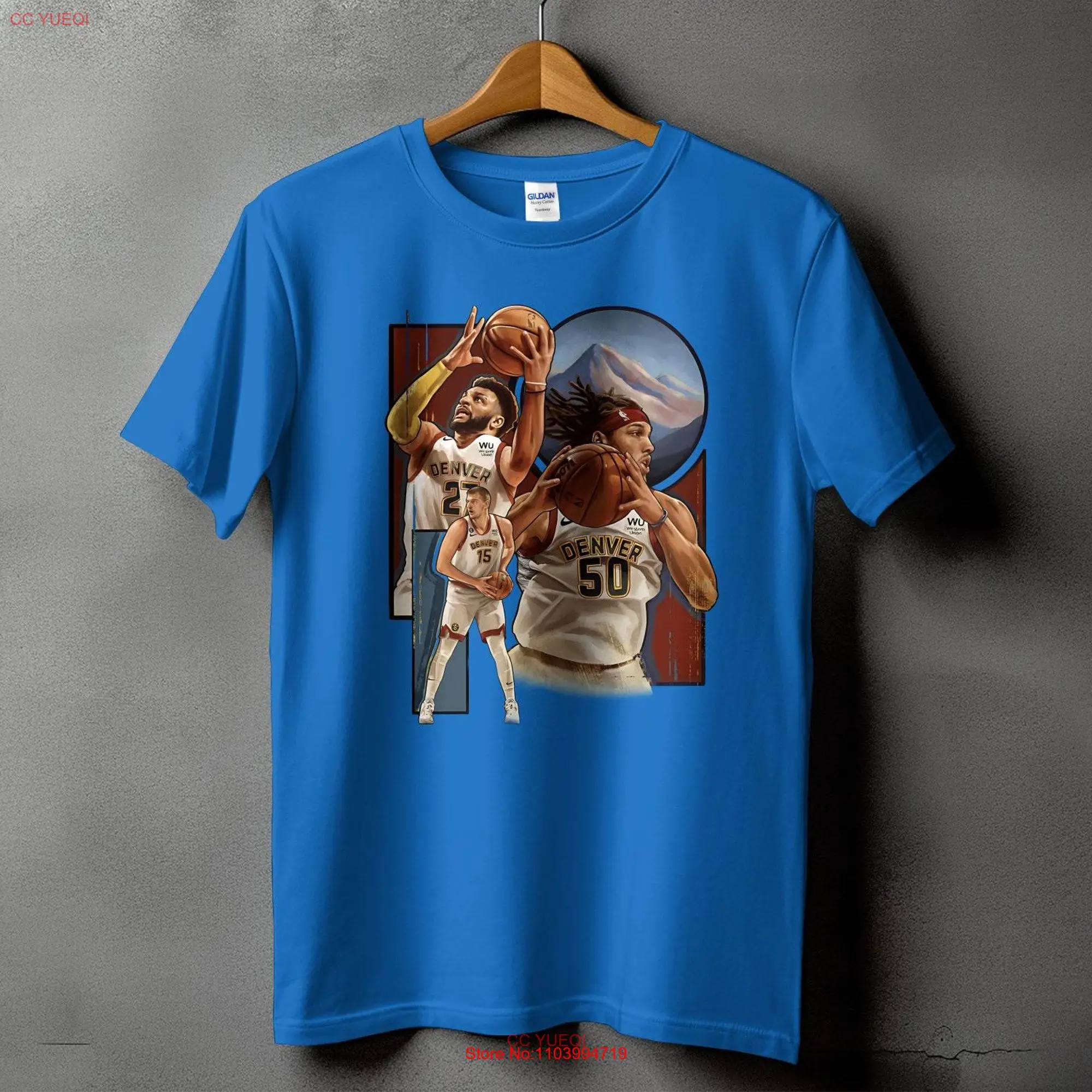 Jokic Murray Gordon Vintage Nuggets T Shirt Nikola Jamal Cool long or short sleeves