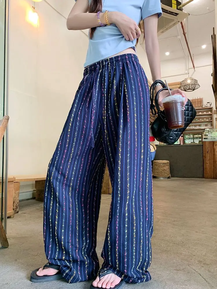 Calças das mulheres uniforme inverno artístico de pelúcia com nervuras softshell acolchoado aconchegante homewear minimalismo lounge urbano streetwear multicolorido