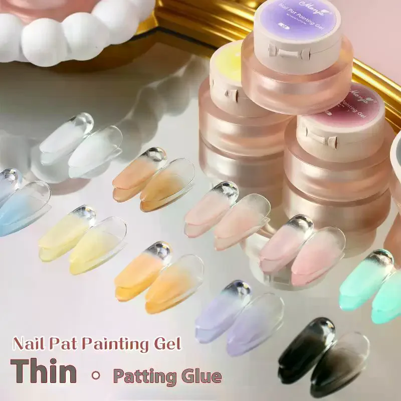 Air Cushion Padding Glue Nail Polish Glue Pink Color Nail Art High Saturation Gypsum Painting Glue For DIY Manicure Home Salon