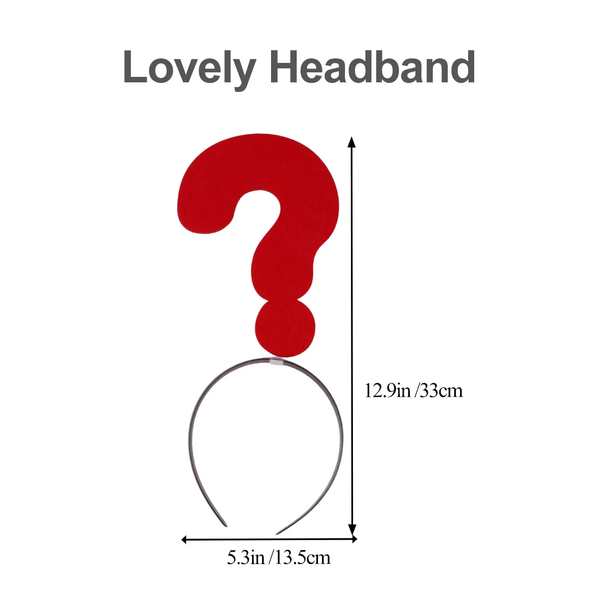 2pcs Question Mark Shape Hair Hoops Funny Headdress For Party Festival Decoration Lightweight Comfortable Wearable Prop