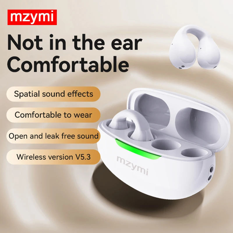 mzymi K10 Bone Conduction Headphone Wireless Earbud Bluetooth Earphones Spatial Sound Effects HIFI High Fidelity Sound Quality