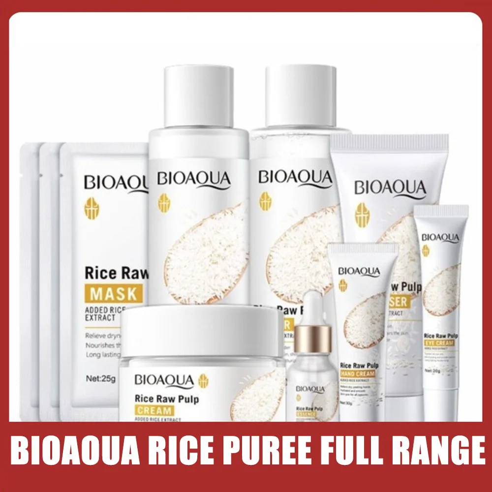 BIOAOUA Rice Puree Series Reduces Wrinkles Softens The Skin Enhances Skin Texture Moisturizes Nourishes The Skin Cleanses Face