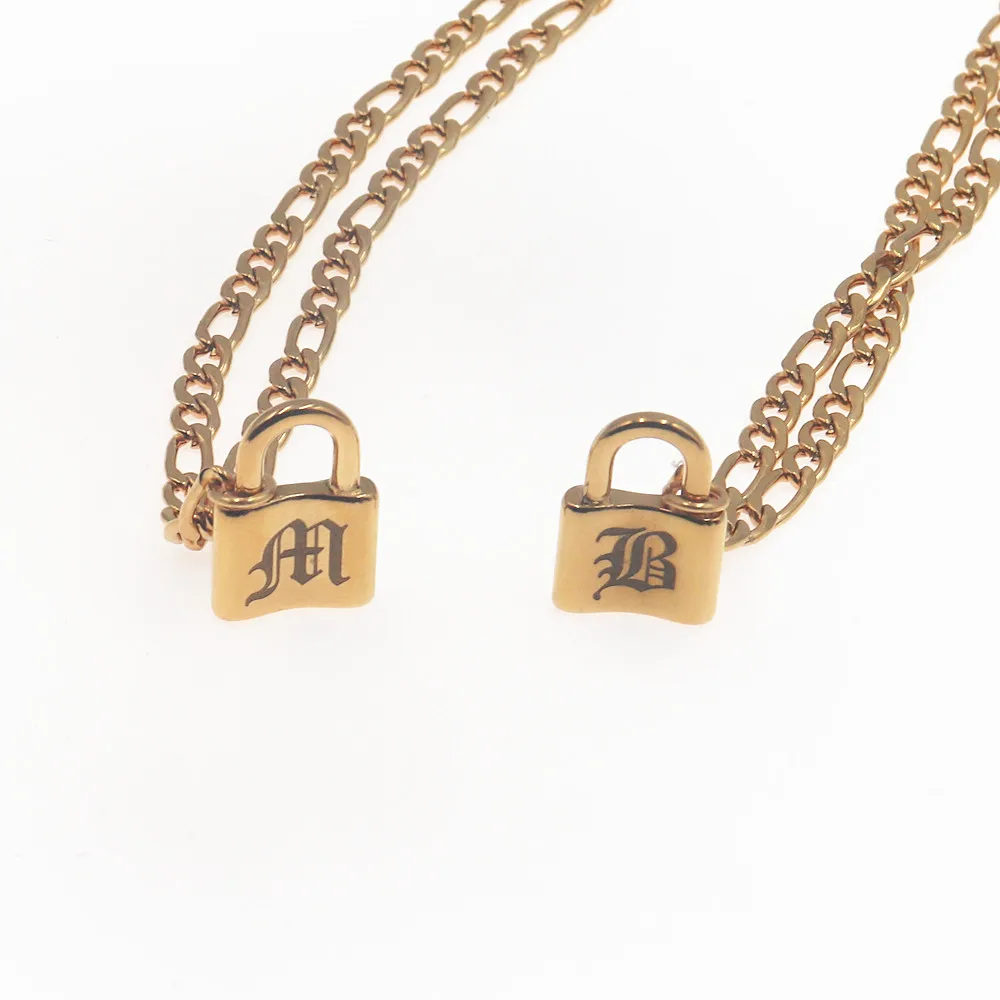 الهيب هوب قفل الخلخال سحر A-Z الإنجليزية القديمة رسالة الكاحل سوار الأولي الساق سلسلة القدم بيجو للنساء الرجال BFF مجوهرات