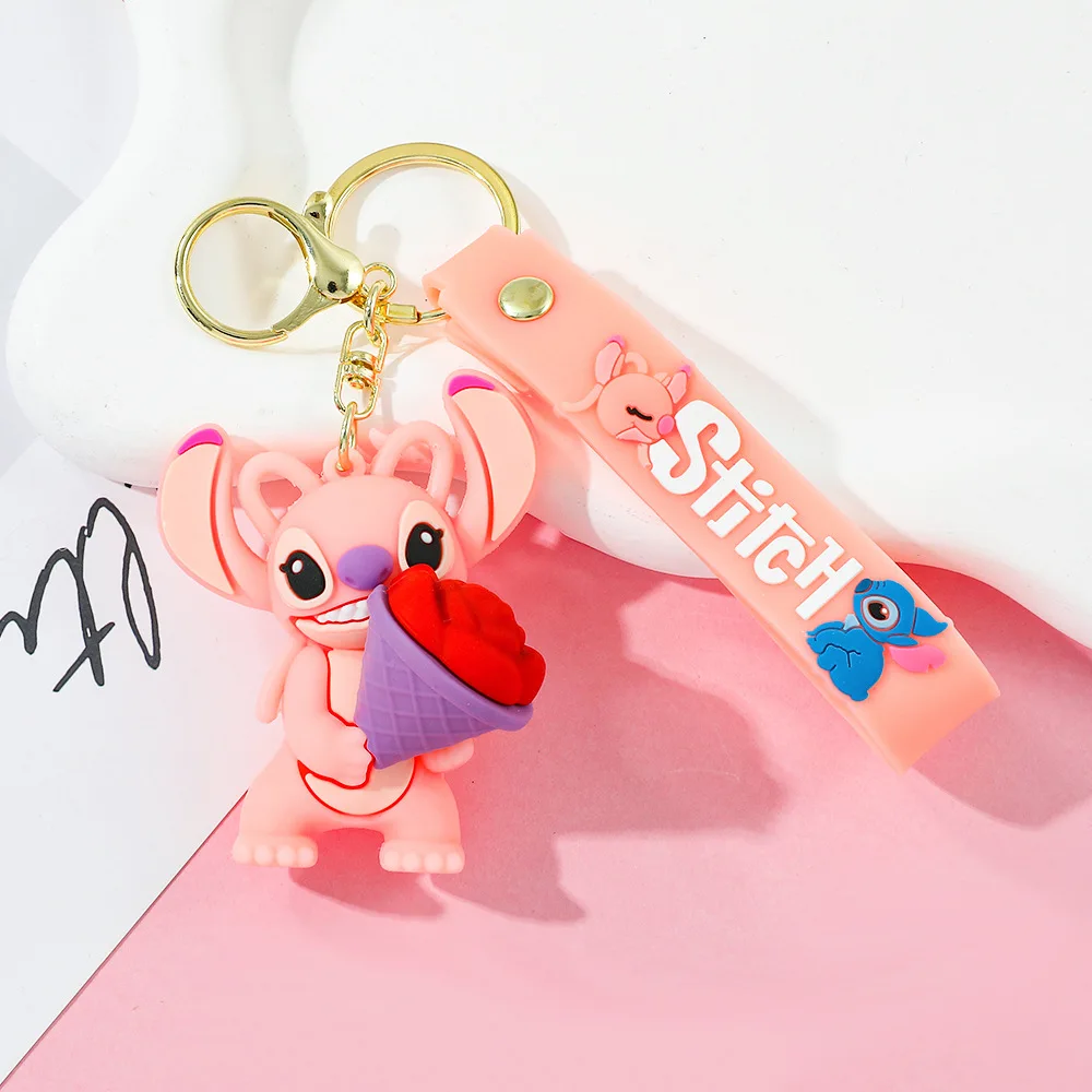 Stitch Anime Keychain Cartoon Kawaii Stitch Cute Doll Keyring Ornament Key Chains Pendant Toys 2026 Gift in Stock - view 4
