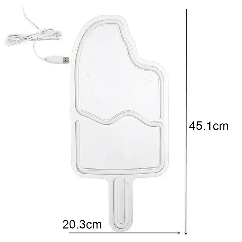 Enseigne au néon LED crème glacée, ampoules pour bébé, bar, chambre à coucher, fête à la maison, décoration murale, lampe au néon, cadeau de Noël