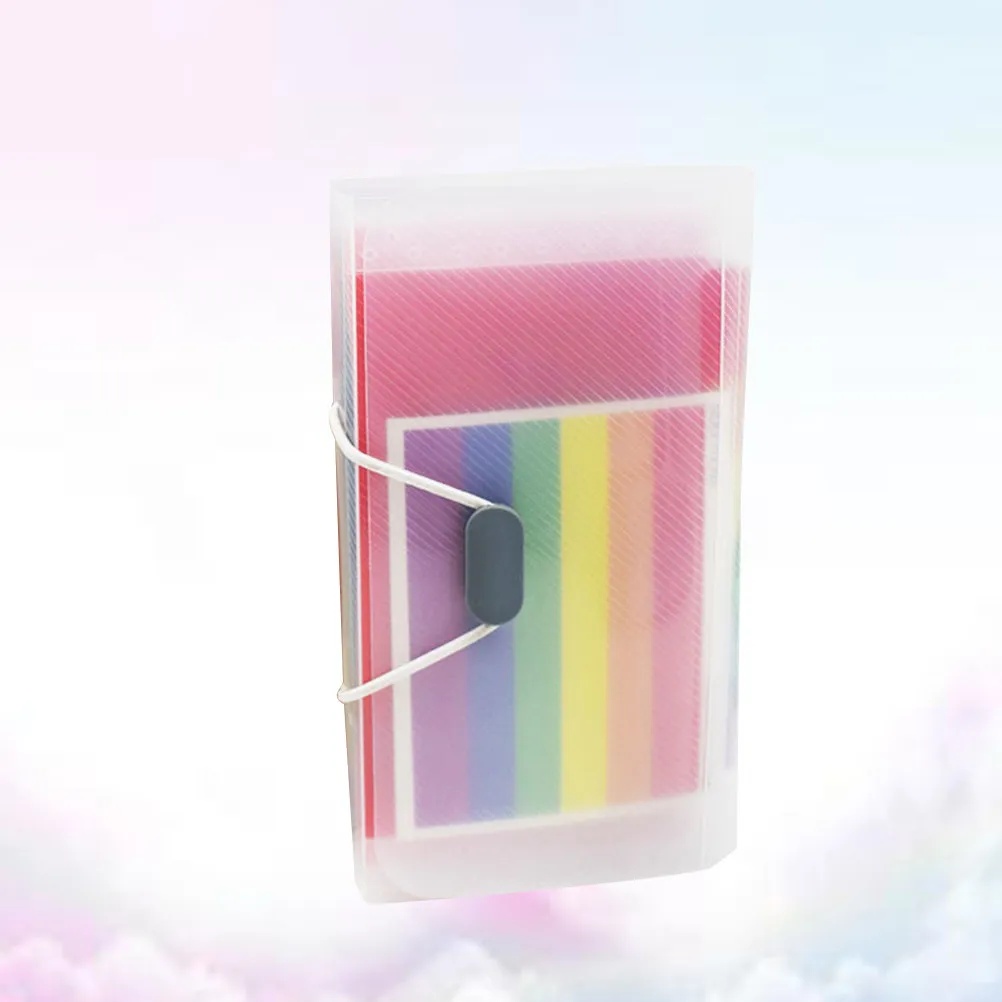 

A6 Size 13 Pockets Expanding File Folder Plastic PP Material Easy Open Close Tab Bungee Document Organizer for Office Home Use