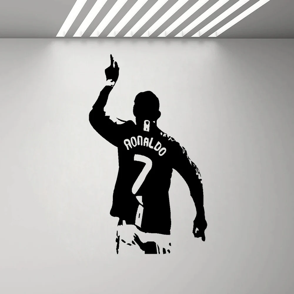 Football Player Wall Decal Soccer Sport Wall Sticker Football Wall Decor Home Room Decoration Poster Vinyl Removable Mural S552