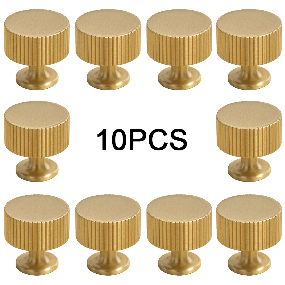 

New Arrival 10PCS Solid Pure Brass Furniture Door Handles Drawer Pulls Cupboard Wardrobe Kitchen TV Wine Cabinet Pulls Knobs