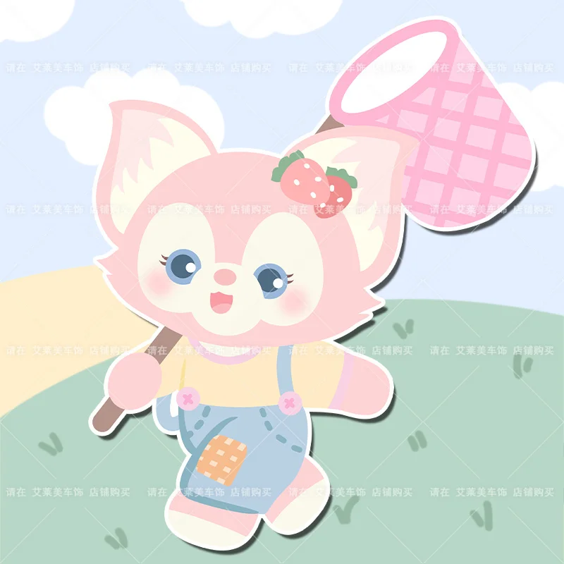 ディズニー漫画ダッフィーかわいいリナベル誕生日プレゼント、車のスクラッチマスク装飾、冷蔵庫、トイレ装飾ステッカー