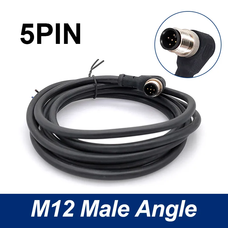 M12 Sensor Connector Kabel Waterdichte plug Mannelijke & Vrouwelijke 4 5 8Pin + 2 m PVC lijn A Type Sensor connectoren